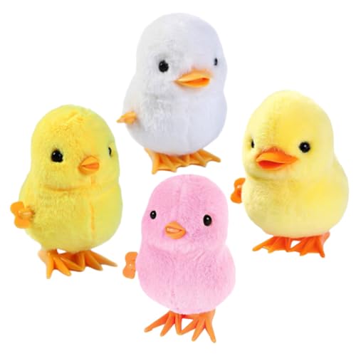 PERSELOSO 4 Stück Teiliges Aufziehspielzeug Küken und Entchen Plüschspielzeug Wind Up für Drinnen und Draußen Pädagogisch als Ostergeschenk PERSELOSO 4 Stück Teiliges Aufziehspielzeug Küken und Entchen Plüschspielzeug Wind Up für Drinnen und Draußen Pädagogisch als Ostergeschenk von PERSELOSO