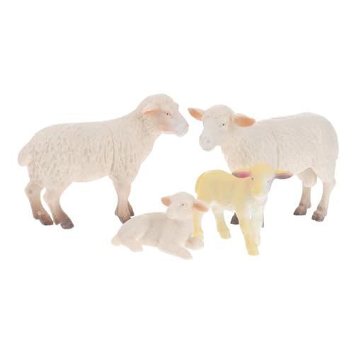 PERSELOSO 4 Stück Teiliges Schaf Tierfiguren aus Hochwertigem Realistische Simulation für Pädagogisch Kreativität und Wissen Geschenk und Dekoration PERSELOSO 4 Stück Teiliges Schaf Tierfiguren aus Hochwertigem Realistische Simulation für Pädagogisch Kreativität und Wissen Geschenk und Dekoration von PERSELOSO
