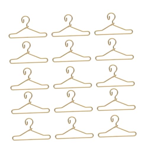 PERSELOSO 40 Stück Mini Kleiderbügel für Puppenkleidung aus Goldfarbene Miniatur Hänger für Puppenhaus Praktische Aufbewahrung und Organisation von Puppenoutfits PERSELOSO 40 Stück Mini Kleiderbügel für Puppenkleidung aus Goldfarbene Miniatur Hänger für Puppenhaus Praktische Aufbewahrung und Organisation von Puppenoutfits von PERSELOSO