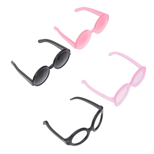 PERSELOSO 40St Zubehör für Puppenbrillen Lack Puppenbrille schwarz Puppen Kleidung für puppenkleidung schnapsgläser Sonnenbrille zum Ankleiden von Puppen Puppe Mini-Brille von PERSELOSO