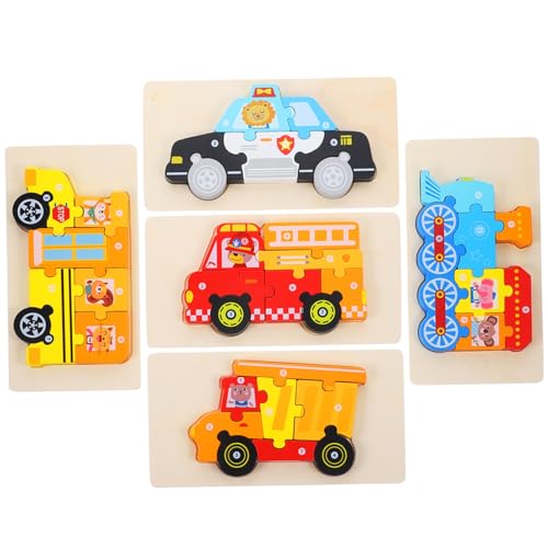 PERSELOSO 5Sätze Holzpuzzle für Lernspielzeug mit Feuerwehr Müllwagen und Bus Sicheres Langlebiges und Farbenfrohes Puzzle für Kleinkinder für Kreatives und Frühes Lernen PERSELOSO 5Sätze Holzpuzzle für Lernspielzeug mit Feuerwehr Müllwagen und Bus Sicheres Langlebiges und Farbenfrohes Puzzle für Kleinkinder für Kreatives und Frühes Lernen von PERSELOSO