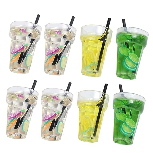 PERSELOSO 8pcs Mini Fruit Tea Ornaments Puppenhaus Dekoratives Zubehör (Mixed Style) von PERSELOSO