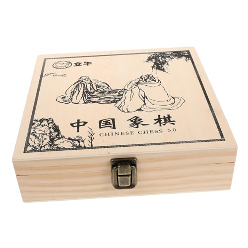 PERSELOSO Chinesische Traditionelle Schachbox Vintage Holz Schachfiguren Verpackung Box Vintage Kleine Truhe Schmuck Organizer Für Schmuck von PERSELOSO