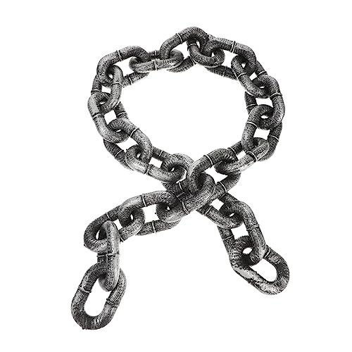 PERSELOSO Halloween Dekoration Kette Realistische Plastik Fake Chain für Kostümparty und Halloween Deko Flexibel und Leicht für Cosplay und Kreative Gestaltung PERSELOSO Halloween Dekoration Kette Realistische Plastik Fake Chain für Kostümparty und Halloween Deko Flexibel und Leicht für Cosplay und Kreative Gestaltung von PERSELOSO