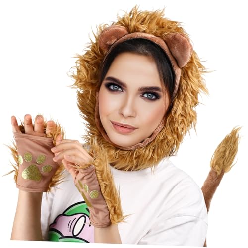 PERSELOSO Kostüm-Set Braun mit Haarreif Kunstfell Löwenschwanz Langlebig Waschbar Bequem Karneval Fasching Rollenspiel Zubehör für Geburtstag Halloween PERSELOSO Kostüm-Set Braun mit Haarreif Kunstfell Löwenschwanz Langlebig Waschbar Bequem Karneval Fasching Rollenspiel Zubehör für Geburtstag Halloween von PERSELOSO
