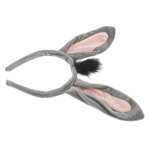 PERSELOSO Niedliches Graues Eselohren Stirnband aus Weichem Plüsch Elastisches Haarschmuck Accessoire für Frauen für Kostümpartys Cosplay und Tierkostüm Zubehör PERSELOSO Niedliches Graues Eselohren Stirnband aus Weichem Plüsch Elastisches Haarschmuck Accessoire für Frauen für Kostümpartys Cosplay und Tierkostüm Zubehör von PERSELOSO