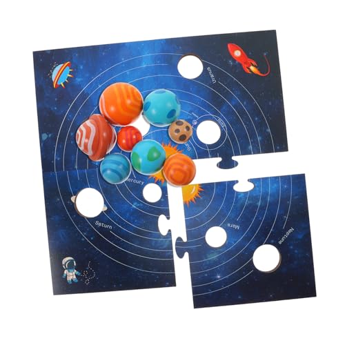 PERSELOSO Planeten Kognitives Puzzles Lernziele Brettspiele Kinderpuzzle Denksportaufgaben Puzzle Sonnensystem Modell Für Kleinkinder Sonnensystem Wissenschaftspuzzle Aus Holz von PERSELOSO