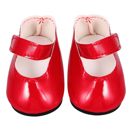 PERSELOSO Puppe Schuhe Miniatur Pu Leder Kleid Schuhe Puppe Dress Up Schuhe Pretend Spielen Winzige Schuhe Zubehör Für 18 Zoll Puppen von PERSELOSO