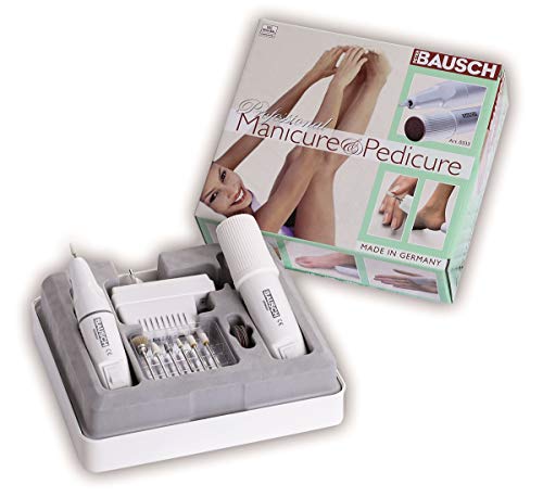 Bausch 0333 Beauty-Set: elektrisches Maniküre-/Pediküregerät und Hornhautschleifgerät PEDIPEEL, Nägel Schleifen, feilen, Hornhaut sanft und schonend entfernen, Nagelpflege, Fußpflege, Handpflege von PETER BAUSCH