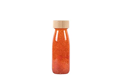 PETIT BOUM - Float Sensory Bottle in Orange EIN Mikrokosmos in jeder Flasche Entdecken, zuhören und Lernen Sinnesstimulation Sensorische Flaschen für Kinder von PETIT BOUM