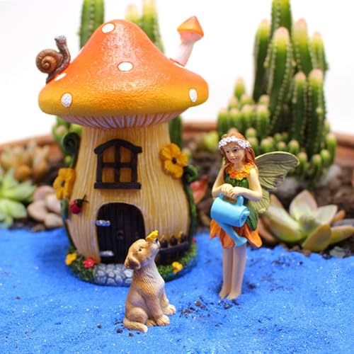 PETSTIBLE Garden Fairy House Kit, Fairy Garden Fairy Houses Garden Fairies Ornaments Garden Fairy House Kit von PETSTIBLE