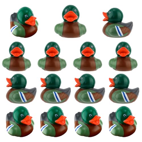 15stk Gummi-Stockenten, Entzückendes Kleines Enten-Badespielzeug Schwimmendes Stockenten-Badewannenspielzeug für Kinder für Babypartys Partygeschenke Schwimmbad-Dekorationszubehör von PEUTIER