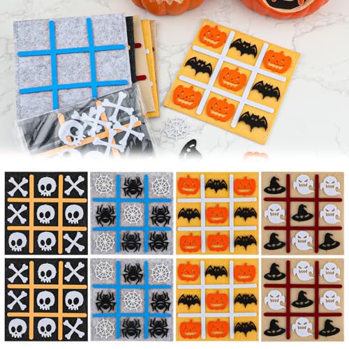 20stk Halloween Tic-Tac-Toe-Spiel, Strategisches Brettspiel-Spielzeug Halloween-Partygeschenke mit Niedlichem Design für Kinder für Aktivitäten zur Halloween-Mottoparty Lieferungen von PEUTIER