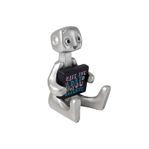 PEUTIER Niedliche Roboter Statue, Lustig Roboter Desktop Dekoration Niedliche Winzige Roboter Figur Inspirierend Angst Schreibtischroboter für Zuhause Büro Tisch Dekoration (Stil 3) von PEUTIER