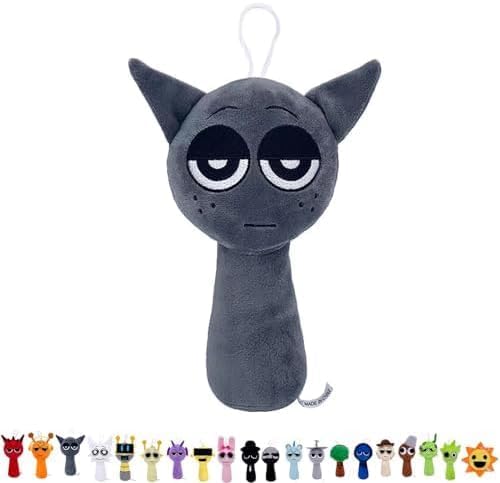 PFENGNAI Sprunki Plush Toy,Music Game Sprunki Characters Plush Doll,Funny Sprunki Plushies for Games Fans,Super Soft Collectible Stuffed Toy,Birthday Halloween Christmas for Friends (Gray) von PFENGNAI