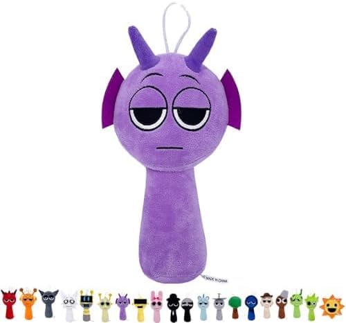 Sprunki Plush Toy,Music Game Sprunki Characters Plush Doll,Funny Sprunki Plushies for Games Fans,Super Soft Collectible Stuffed Toy,Birthday Halloween Christmas for Friends (Durple) von PFENGNAI