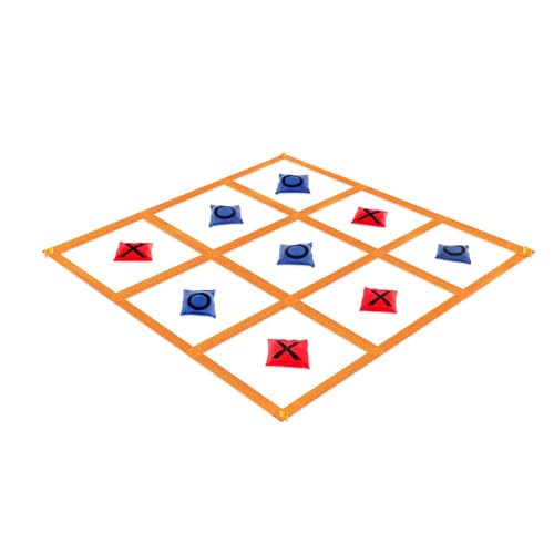 PFKXQBXC Giant Fun Tic Tac Toe Yard Lawn Game Für Familie Party, Portable Outdoor Bean Bag Toss Game Für Alle Menschen (4ft X 4ft) von PFKXQBXC