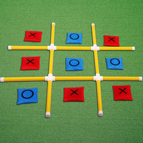 PFKXQBXC Toe Strap Game,Giant Tic Tac Toe Game Outdoor Indoor for Family, Outdoor Bean Bag Toss Game for Adults and Kids von PFKXQBXC