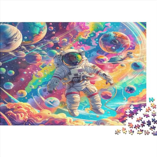 Astronaut Erwachsene Puzzles 500 Teile Geburtstag Family Challenging Games Educational Game Home Decor Stress Relief Toy 500pcs (52x38cm) von PFYWZJDDTTBD