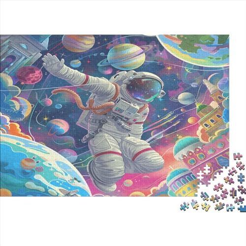 Astronaut Für Erwachsene Puzzle 500 Teile Geburtstag Family Challenging Games Educational Game Wohnkultur Stress Relief 500pcs (52x38cm) von PFYWZJDDTTBD