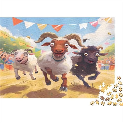 Bauernhof-Tiere 1000 Teile Erwachsene Puzzle Lernspiel Family Challenging Games Geburtstag Home Decor Stress Relief Toy 1000pcs (75x50cm) von PFYWZJDDTTBD