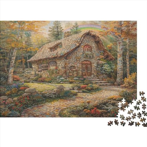 Bergdorf-Hütte 500 Teile Puzzle Erwachsene Family Challenging Games Geburtstag Wohnkultur Educational Game Stress Relief 500pcs (52x38cm) von PFYWZJDDTTBD