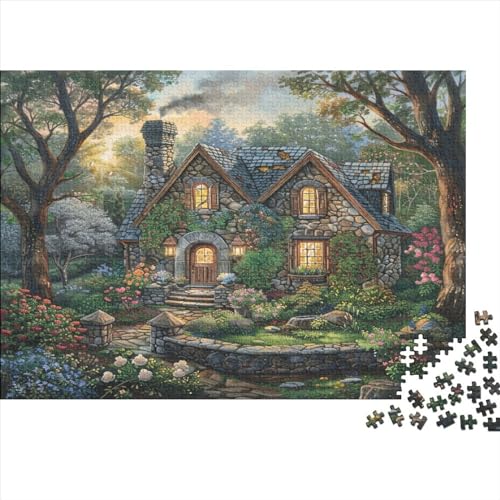 Bergdorf-Hütte Für Erwachsene 1000 Teile Puzzle Family Challenging Games Geburtstag Moderne Wohnkultur Lernspiel Stress Relief 1000pcs (75x50cm) von PFYWZJDDTTBD