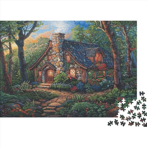 Bergdorf-Hütte Puzzle 1000 Teile Erwachsene Geburtstag Family Challenging Games Lernspiel Moderne Wohnkultur Entspannung Und Intelligenz 1000pcs (75x50cm) von PFYWZJDDTTBD