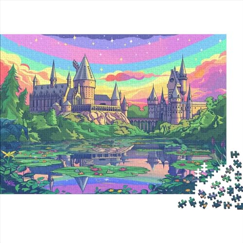 Fantasie-Schloss 500 Teile Erwachsene Puzzle Lernspiel Family Challenging Games Geburtstag Home Decor Stress Relief Toy 500pcs (52x38cm) von PFYWZJDDTTBD