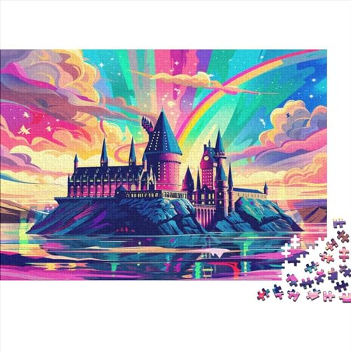 Fantasie-Schloss Erwachsene 500 Teile Puzzles Geburtstag Wohnkultur Family Challenging Games Lernspiel Stress Relief Toy 500pcs (52x38cm) von PFYWZJDDTTBD