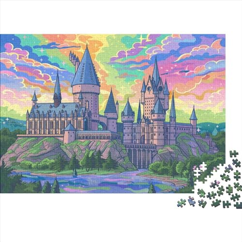 Fantasie-Schloss Erwachsene Puzzles 1000 Teile Geburtstag Family Challenging Games Wohnkultur Lernspiel Entspannung Und Intelligenz 1000pcs (75x50cm) von PFYWZJDDTTBD