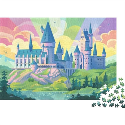 Fantasie-Schloss Erwachsene Puzzles 500 Teile Geburtstag Family Challenging Games Educational Game Home Decor Stress Relief Toy 500pcs (52x38cm) von PFYWZJDDTTBD