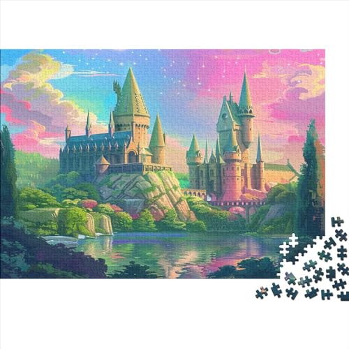 Fantasie-Schloss Puzzles Für Erwachsene 500 Teile Wohnkultur Lernspiel Family Challenging Games Geburtstag Stress Relief Toy 500pcs (52x38cm) von PFYWZJDDTTBD