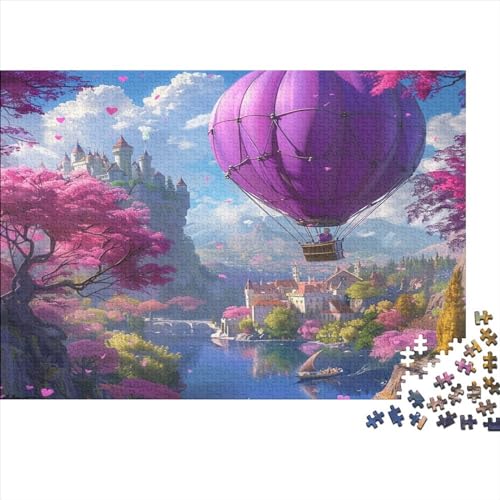 Heißluftballon Erwachsene 1000 Teile Puzzles Lernspiel Home Decor Family Challenging Games Geburtstag Stress Relief Toy 1000pcs (75x50cm) von PFYWZJDDTTBD