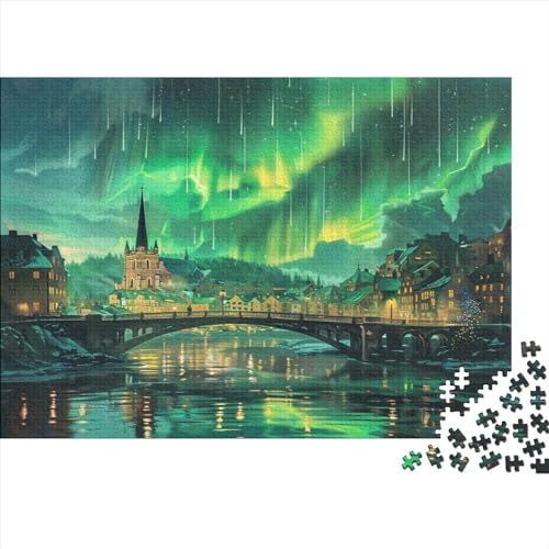 Nordlichter in Norwegen Für Erwachsene 300 Teile Puzzle Lernspiel Geburtstag Family Challenging Games Wohnkultur Stress Relief 300pcs (40x28cm) von PFYWZJDDTTBD