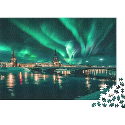 Nordlichter in Norwegen Puzzles Erwachsene 1000 Teile Lernspiel Geburtstag Moderne Wohnkultur Family Challenging Games Stress Relief 1000pcs (75x50cm) von PFYWZJDDTTBD