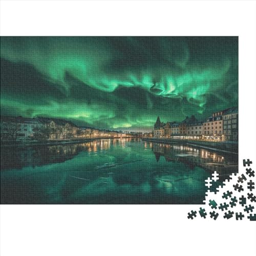 Nordlichter in Norwegen Puzzles Für Erwachsene 500 Teile Wohnkultur Lernspiel Family Challenging Games Geburtstag Stress Relief Toy 500pcs (52x38cm) von PFYWZJDDTTBD