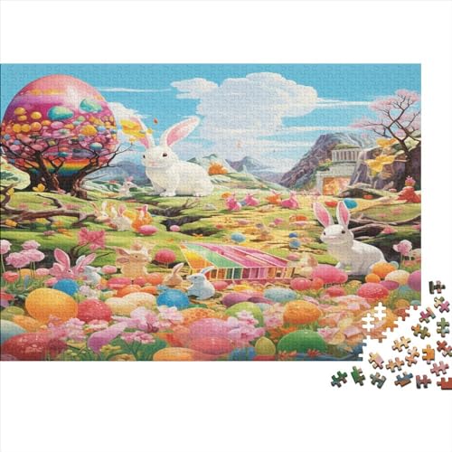 Ostern Puzzles Erwachsene 1000 Teile Lernspiel Geburtstag Moderne Wohnkultur Family Challenging Games Stress Relief 1000pcs (75x50cm) von PFYWZJDDTTBD