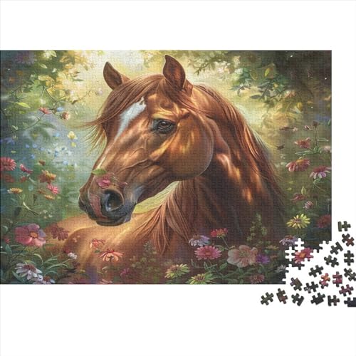 Pferd 1000 Teile Erwachsene Puzzles Lernspiel Moderne Wohnkultur Family Challenging Games Geburtstag Entspannung Und Intelligenz 1000pcs (75x50cm) von PFYWZJDDTTBD