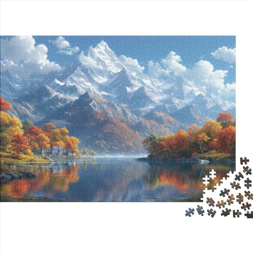 Seen und schneebedeckte Berge Für Erwachsene 1000 Teile Puzzle Home Decor Geburtstag Lernspiel Family Challenging Games Stress Relief 1000pcs (75x50cm) von PFYWZJDDTTBD