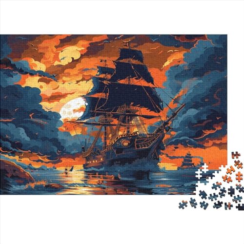 Segelboot 500 Teile Erwachsene Puzzle Lernspiel Family Challenging Games Geburtstag Home Decor Stress Relief Toy 500pcs (52x38cm) von PFYWZJDDTTBD