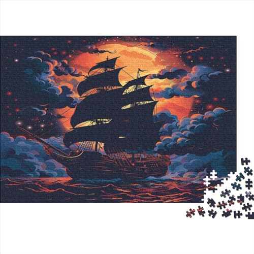 Segelboot 500 Teile Für Erwachsene Puzzle Educational Game Home Decor Geburtstag Family Challenging Games Stress Relief 500pcs (52x38cm) von PFYWZJDDTTBD