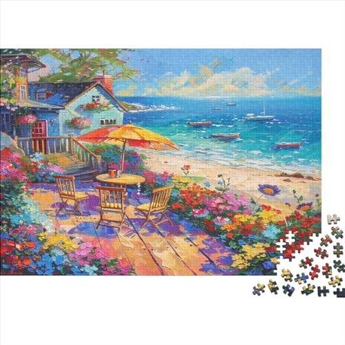 Strand-Shop Puzzle 500 Teile Für Erwachsene Family Challenging Games Home Decor Lernspiel Geburtstag Stress Relief Toy 500pcs (52x38cm) von PFYWZJDDTTBD