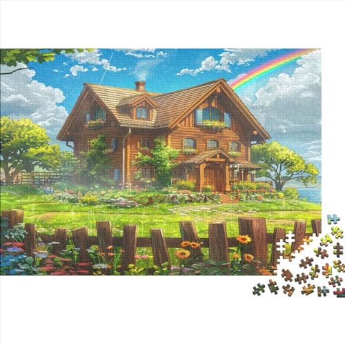 Süße Landschaft Puzzle 500 Teile Erwachsene Home Decor Lernspiel Family Challenging Games Geburtstag Entspannung Und Intelligenz 500pcs (52x38cm) von PFYWZJDDTTBD