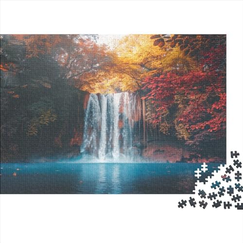 Wald Wasserfall Für Erwachsene 500 Teile Puzzle Family Challenging Games Geburtstag Moderne Wohnkultur Lernspiel Stress Relief 500pcs (52x38cm) von PFYWZJDDTTBD