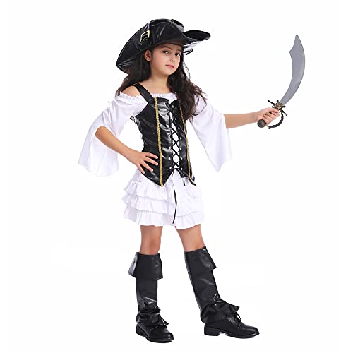 PGOND Niedliches Piratenkostüm für Mädchen, Halloween-Kostüm (14–16 Jahre) von PGOND