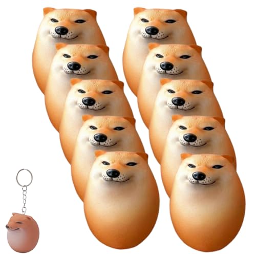 Shibako Dog Squishy Egg, Squishy Toys Shibako Dog Egg, Squeeze Toy, Dog Egg Squeeze Toy, for Shiba Inu Lovers (10pcs) von PGSLPH