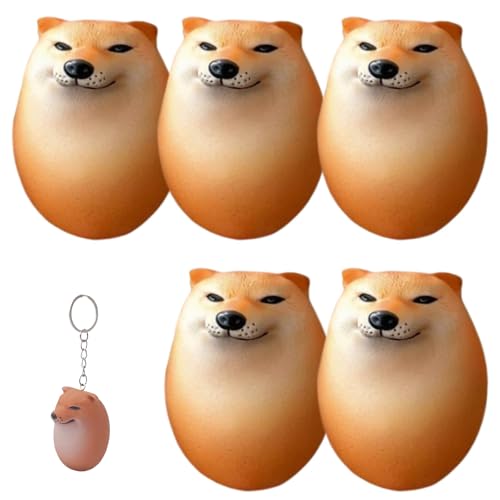 Shibako Dog Squishy Egg, Squishy Toys Shibako Dog Egg, Squeeze Toy, Dog Egg Squeeze Toy, for Shiba Inu Lovers (5pcs) von PGSLPH