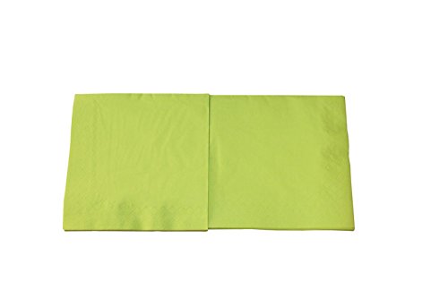 Zelltuch-Servietten 3-lagig 33 x 33 cm - 1/4 Falz (1000 Stück / 4 Pack, Limone) von PGV