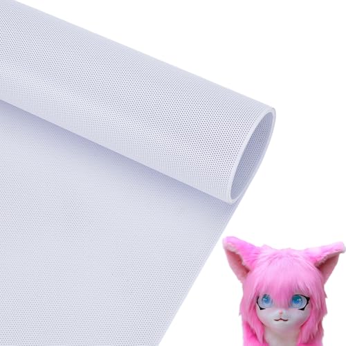 PH PandaHall Eye Mesh Wasserdichtes Plastiknetz Canvas Sheet PVC Plastik Augennetz für Fursuit Cosplay Eye Mesh Bedruckbares Netz für Kostüm Rollenspiel, Sculpting, Requisiten, 200x30cm von PH PandaHall